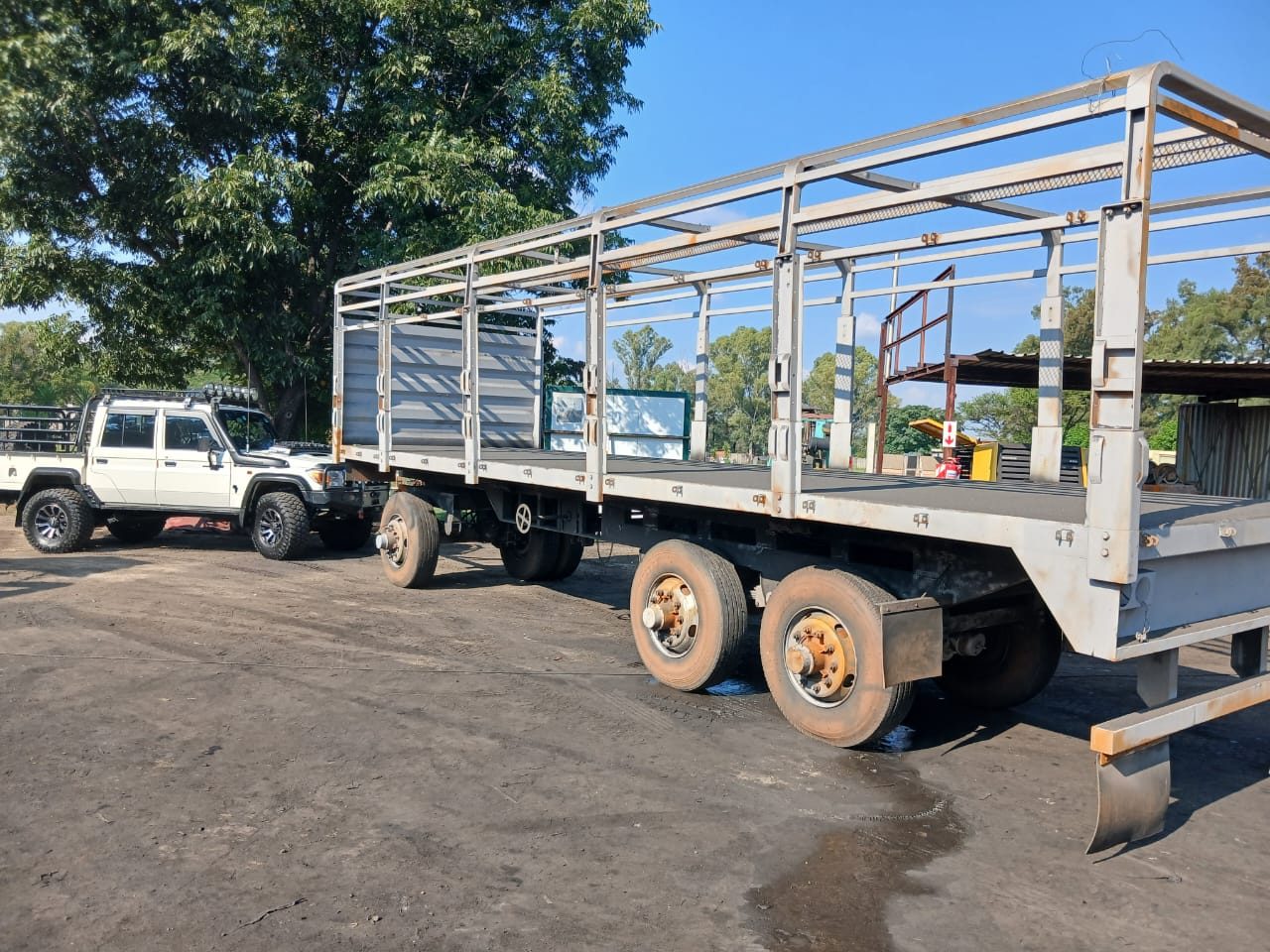 Livestock trailer, as it came in