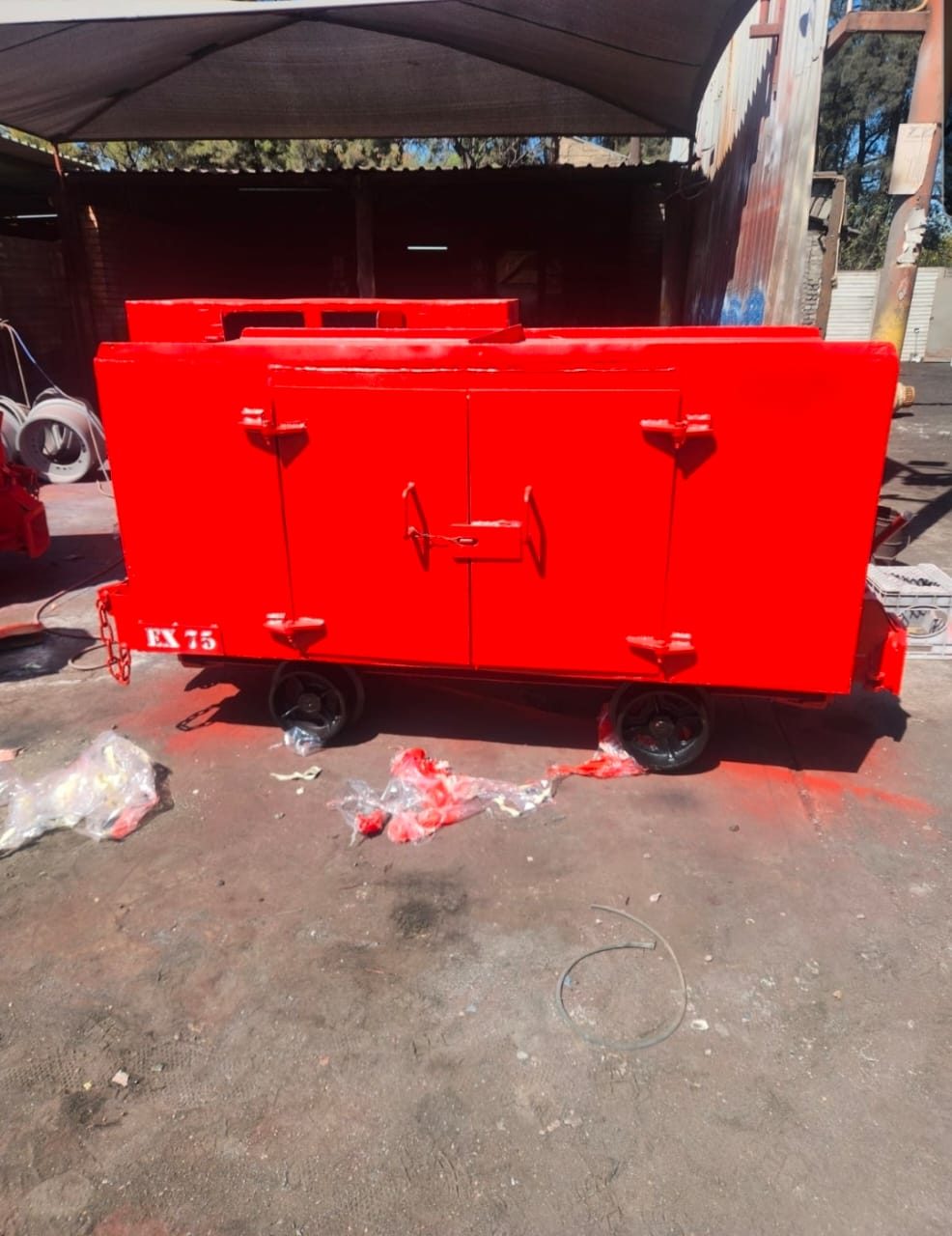 Explosives magazine boxes, finished